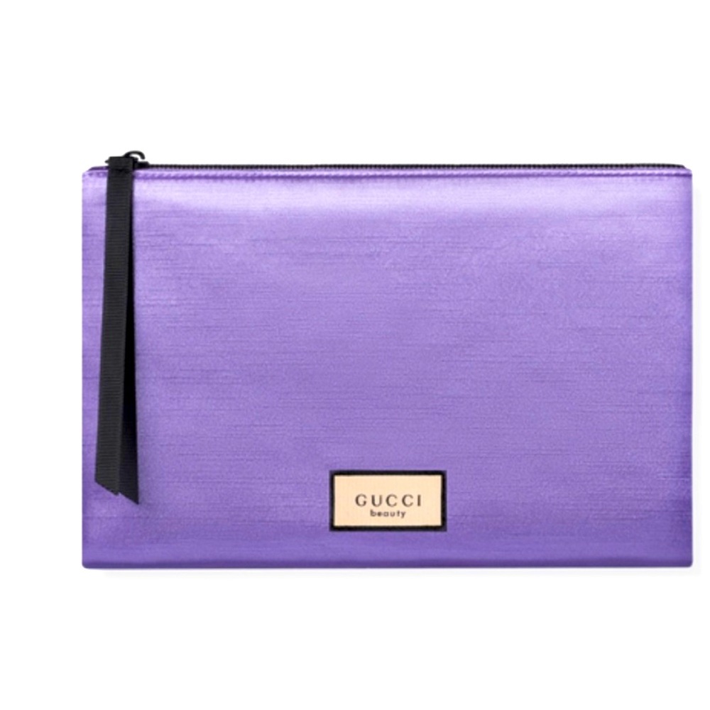 GUCCI BEAUTY COSMETIC PURPLE FLORA POUCH NWT